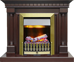Каминокомплект Dimplex Dallas очаг Danville Antique Brass FB2 темный дуб Dimplex Dallas очаг Danville Antique Brass FB2 темный дуб