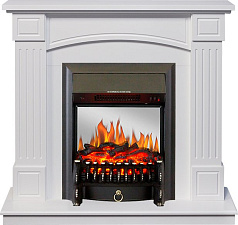 Каминокомплект Royal Flame Boston с очагом Fobos FX M Black Белый Royal Flame Boston с очагом Fobos FX M Black Белый