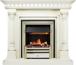 Каминокомплект Dimplex Dallas очаг Cavendish слоновая кость с патиной Dimplex Dallas очаг Cavendish слоновая кость с патиной