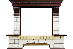 Портал Dimplex Pierre Luxe темный дуб/белый угловой 1280x890x1015 мм Dimplex Pierre Luxe темный дуб/белый угловой 1280x890x1015 мм