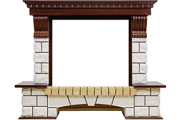 Портал Dimplex Pierre Luxe темный дуб/белый 1320x400x1015 мм Dimplex Pierre Luxe темный дуб/белый 1320x400x1015 мм