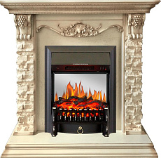 Каминокомплект Royal Flame Adriana с очагом Fobos FX M Black слоновая кость Royal Flame Adriana с очагом Fobos FX M Black слоновая кость
