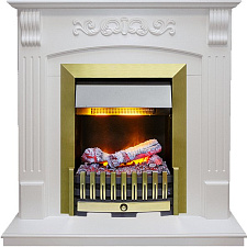 Каминокомплект Dimplex Sorrento очаг Danville Antique Brass FB2 белый дуб Dimplex Sorrento очаг Danville Antique Brass FB2 белый дуб